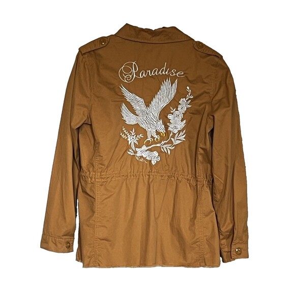 Love Tree Jackets & Blazers - Love Tree Burnt Orange Embroidered Eagle Paradise Utility Jacket Size M